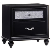 Coaster Barzini 2-drawer Rectangular Nightstand Black Model 200892